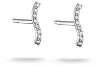 THOMAS SABO Paar Ohrstecker geschwungen Silber, mit Zirkonia (synth)