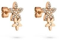 Tamaris Paar Ohrstecker Schmuck Geschenk Edelstahl Bl&uuml;ten-Ohrstecker Glitter...