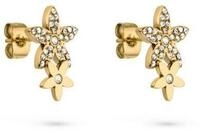 Tamaris Paar Ohrstecker Schmuck Geschenk Edelstahl Bl&uuml;ten-Ohrstecker Glitter...