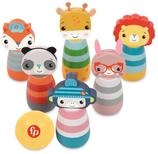 Fisher-Price&reg; Spielfigur Holz-Tierkegel 6 St&uuml;ck + Ball