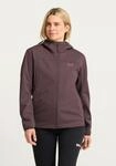 Softshelljacke JACK WOLFSKIN "WINDHAIN 2 HOODY W", Damen, Gr. XS, sheer plum,