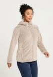 Fleecejacke JACK WOLFSKIN "ROTWAND HOODED FZ W", Damen, Gr. XS, beige (oyster),