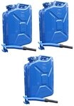 TRUTZHOLM Kanister 3x Benzinkanister + Ausgie&szlig;er dunkelblau Kraftstoffkanister...