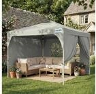 LuxusKollektion Faltpavillon Faltpavillon 3x3m wasserdicht grau Seitenwaende