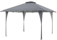 COSTWAY Faltpavillon, Gartenpavillon H&ouml;henverstellbar mit Doppeldach