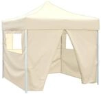 vidaXL Partyzelt Party-Zelt 291 x 291 x 315 cm Creme Oxford-Stoff