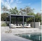 Weide Pavillonseitenteil Sichtschutzwand 2,65 m Pergola Seitenwand mit Lamellen