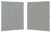 vidaXL Pavillon 200 x 195 cm Party Zelt Seitenteil 2er Set Hellgrau 200x195 cm...