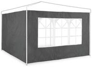 relaxdays Pavillon Seitenwand 2er Set grau, mit 2 Seitenteilen