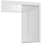 Weide Pavillonseitenteil Vertikale Lamellenwand Sichtschutz f&uuml;r Pergola...