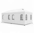 COSTWAY Faltpavillon, 3 x 6 m Pop up Partyzelt, Faltpavillon mit Sonnenschutz