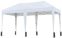 COSTWAY Faltpavillon, Gartenpavillon 3x6 m, wasserdicht & h&ouml;henverstellbar