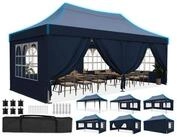 LuxusKollektion Faltpavillon Faltpavillon 3x6m wasserdicht Spitzdach blau
