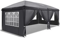 LuxusKollektion Faltpavillon Pop-up Pavillon 3x6m Grau H&ouml;henverstellbar