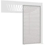 Weide Pavillonseitenteil Horizontale Lamellenwand Sichtschutz f&uuml;r Pergola Alu...