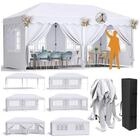 LuxusKollektion Faltpavillon Pavillon 3x6 Wei&szlig; 6 Seitenteile
