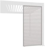 Weide Pavillonseitenteil Horizontale Lamellenwand Sichtschutz f&uuml;r Pergola Alu...
