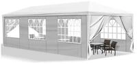 LuxusKollektion Partyzelt Pavillon Gartenlaube 3x9m Wei&szlig; Wasserdicht UV-Schutz