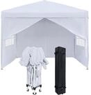 LuxusKollektion Faltpavillon Faltpavillon 2,5x2,5m Wei&szlig; mit Seitenteilen