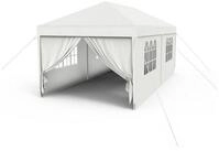 LuxusKollektion Faltpavillon Partyzelt 3x6m Wei&szlig; mit Seitenteilen