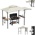 LuxusKollektion Grillpavillon Grillpavillon mit Seitenmarkise Beige