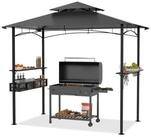 LuxusKollektion Grillpavillon Grillpavillon Grau 244x138cm UV-Schutz mit...
