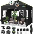 LuxusKollektion Faltpavillon Faltpavillon 3x3m wasserdicht mit Seitenw&auml;nden