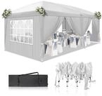 LuxusKollektion Faltpavillon Faltpavillon 3x6m Wei&szlig; 6 Seitenteile