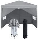 LuxusKollektion Faltpavillon Faltpavillon 3x3m Grau mit Fenstern