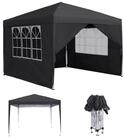 LuxusKollektion Faltpavillon Faltpavillon 3x3m Anthrazit mit Seitenteilen