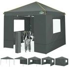 LuxusKollektion Faltpavillon Faltpavillon 3x3 Grau Wasserdicht UPF50+ Stahl