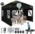LuxusKollektion Faltpavillon Faltpavillon 3x3m wasserdicht Schwarz