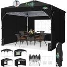 LuxusKollektion Faltpavillon Pavillon 3x3m Faltbar Wasserdicht Schwarz 3x3m mit...