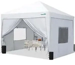 LuxusKollektion Faltpavillon Faltpavillon 3x3m wasserdicht UV50+ Stahl weiss