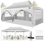 LuxusKollektion Faltpavillon Faltpavillon 3x6m Weiss mit Seitenteilen