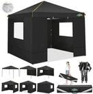 LuxusKollektion Faltpavillon Faltpavillon 3x3m Schwarz mit 4 Seitenteilen