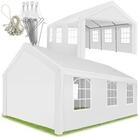 tectake Pavillon Gartenzelt 4 x 6 m wasserdicht mit UV-Schutz 50+ Seitenteile,...
