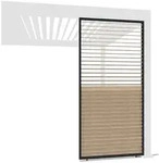 Weide Pavillonseitenteil Horizontale Lamellenwand drehbar Holzoptik f&uuml;r...