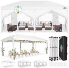 LuxusKollektion Faltpavillon Faltpavillon 3x6m Wei&szlig; mit 6 Seitenteilen