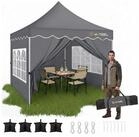 LuxusKollektion Faltpavillon Faltpavillon 3x3m Grau wasserdicht UV50+