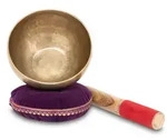 XDrum Klangschalen Omshanti Klangschale 13 cm Komplett-Set mit Kissen und...