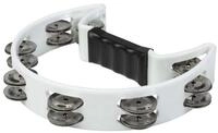 FAME Tambourine,FHT-W Hand Tambourine Doppelreihig Stahlschellen Klarer Klang