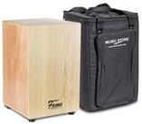 FAME Cajon,Cajon Travel Set Beginner String Cajon with Ash Frontplate Matt...