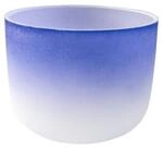 FAME Klangschalen,Crystal Singing Bowl 9 Zoll Indigo Blau A4 440 Hz Meditative...