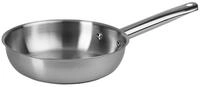 ONVAYA Bratpfanne Edelstahlpfanne, Wok, Bratpfanne, Induktion, Edelstahl