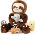 LuxusKollektion Kuscheltier Kuscheltier Faultier Pl&uuml;schtier 60cm 4 Babys...