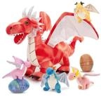 LuxusKollektion Kuscheltier Pl&uuml;schtier Drache 55cm XXL Babybauch Rot Geschenk...