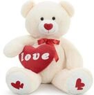 LuxusKollektion Kuscheltier Teddyb&auml;r 130cm XXL Herz I Love You Kinder M&auml;dchen