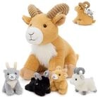 LuxusKollektion Kuscheltier Kuscheltier Ziege 5er Set XXL 37cm Babys Bauch...