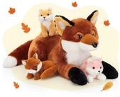 LuxusKollektion Kuscheltier Kuscheltier Fuchs XXL 55cm Pl&uuml;schtier 4er Set Baby